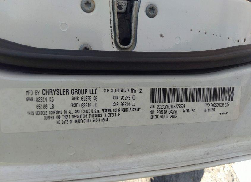 Photo 9 of 2012 Chrysler 300 (VIN 2C3CCAAG4CH273534)