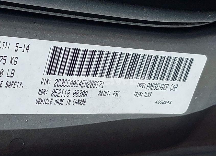 Photo 9 of 2014 Chrysler 300 (VIN 2C3CCAAG4EH289171)