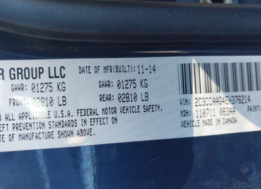 Photo 9 of 2014 Chrysler 300 (VIN 2C3CCAAG4EH376214)