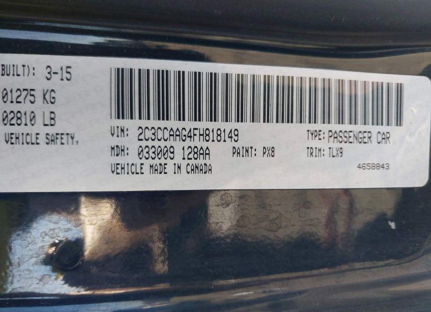 Photo 9 of 2015 Chrysler 300 LIMITED (VIN 2C3CCAAG4FH818149)