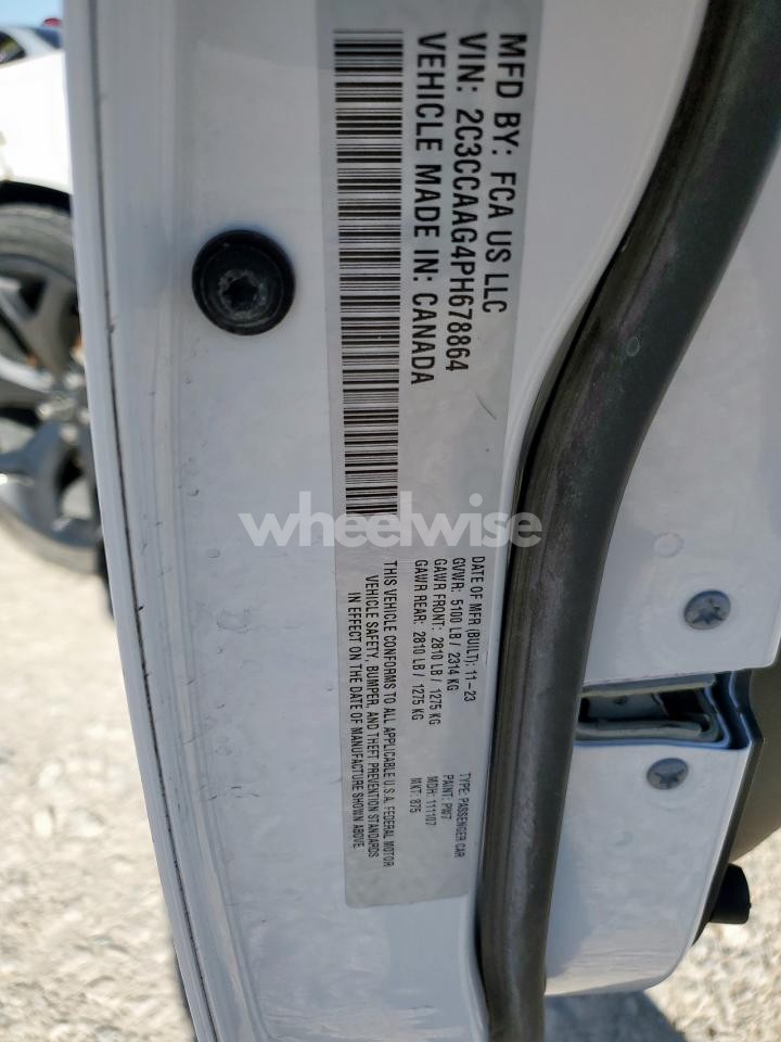 Photo 12 of 2023 CHRYSLER 300 TOURING (VIN 2C3CCAAG4PH678864)