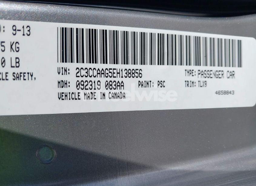 Photo 9 of 2014 Chrysler 300 (VIN 2C3CCAAG5EH138856)