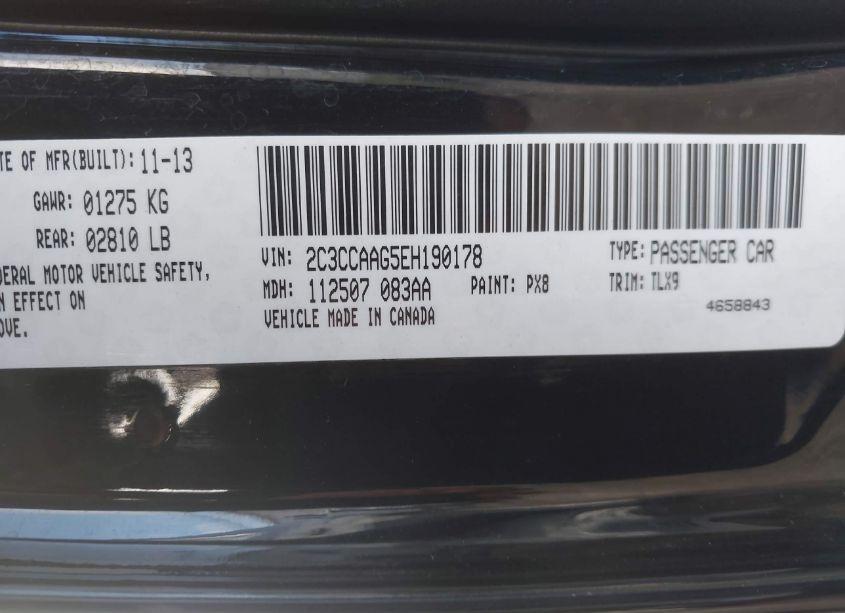 Photo 9 of 2014 Chrysler 300 (VIN 2C3CCAAG5EH190178)