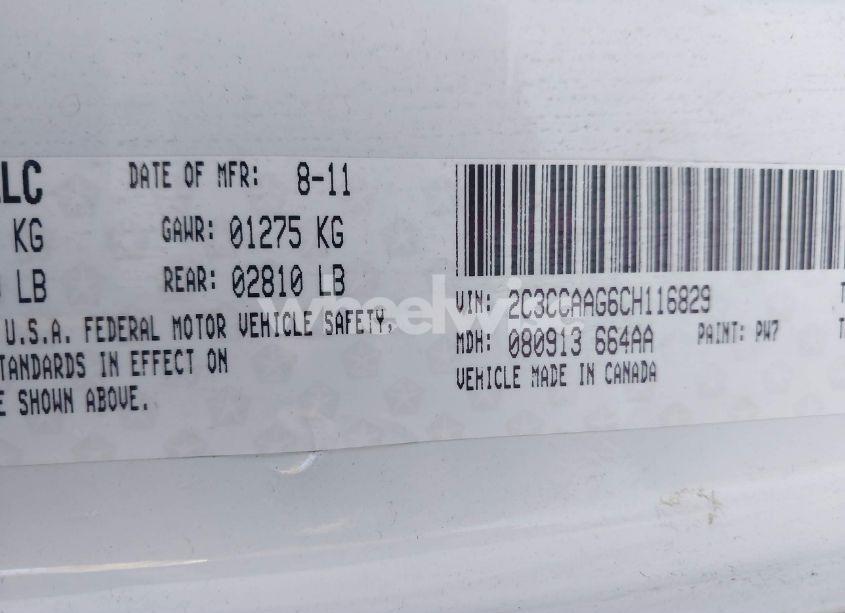 Photo 9 of 2012 Chrysler 300 (VIN 2C3CCAAG6CH116829)