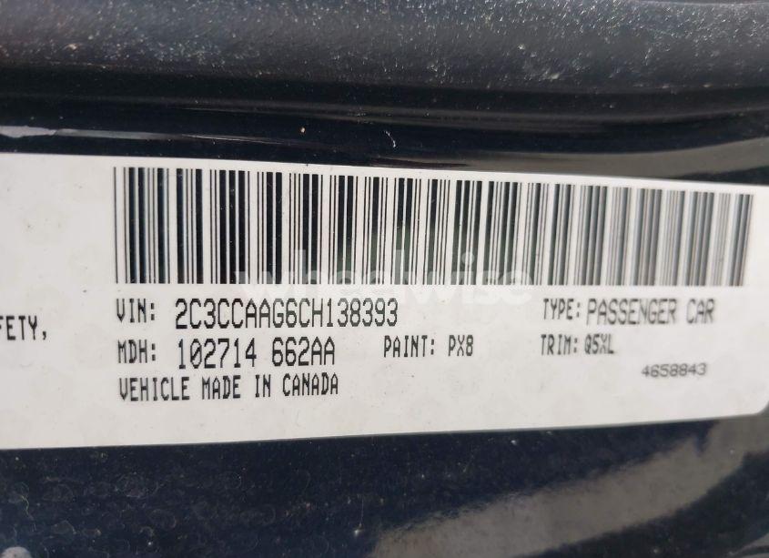 Photo 9 of 2012 Chrysler 300 (VIN 2C3CCAAG6CH138393)