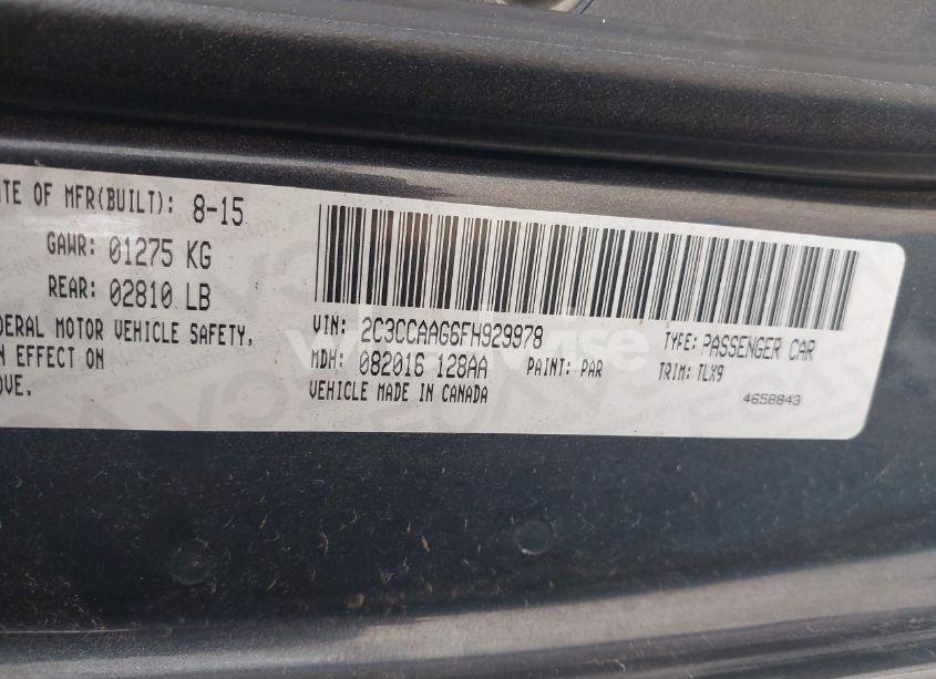 Photo 9 of 2015 Chrysler 300 LIMITED (VIN 2C3CCAAG6FH929978)