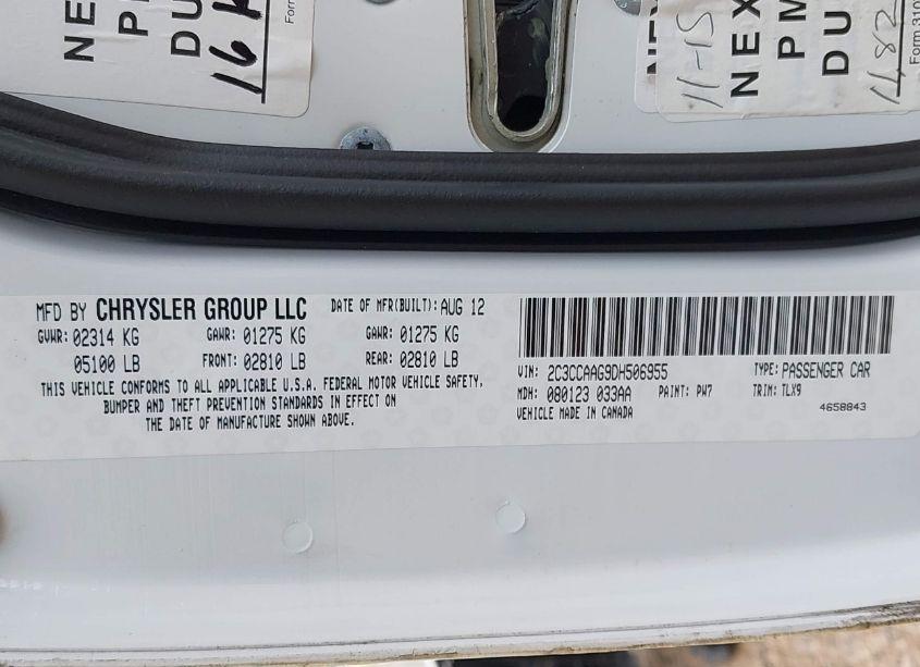 Photo 9 of 2013 Chrysler 300 MOTOWN (VIN 2C3CCAAG9DH506955)