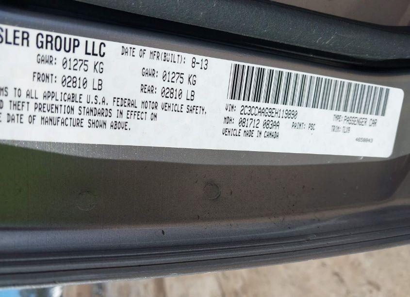 Photo 9 of 2014 Chrysler 300 (VIN 2C3CCAAG9EH119890)