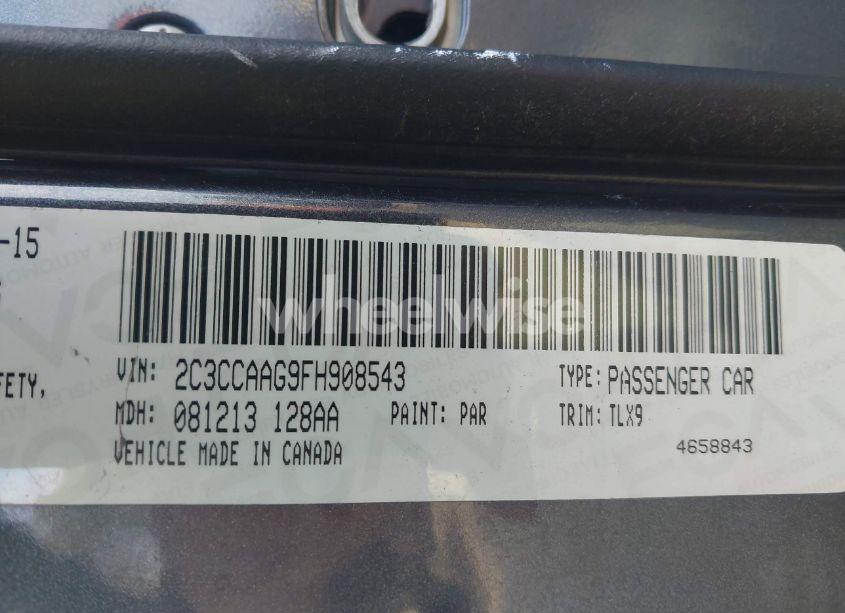 Photo 9 of 2015 Chrysler 300 LIMITED (VIN 2C3CCAAG9FH908543)