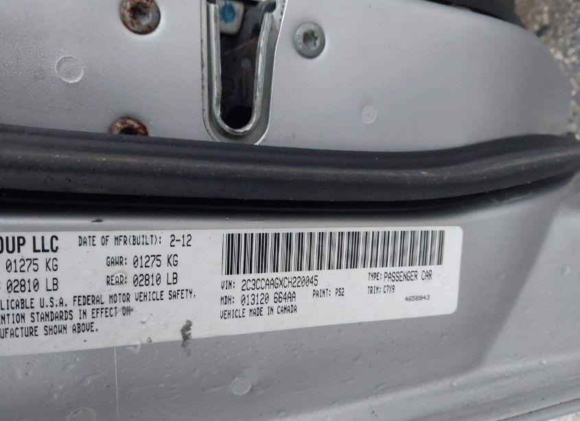 Photo 9 of 2012 Chrysler 300 (VIN 2C3CCAAGXCH220045)