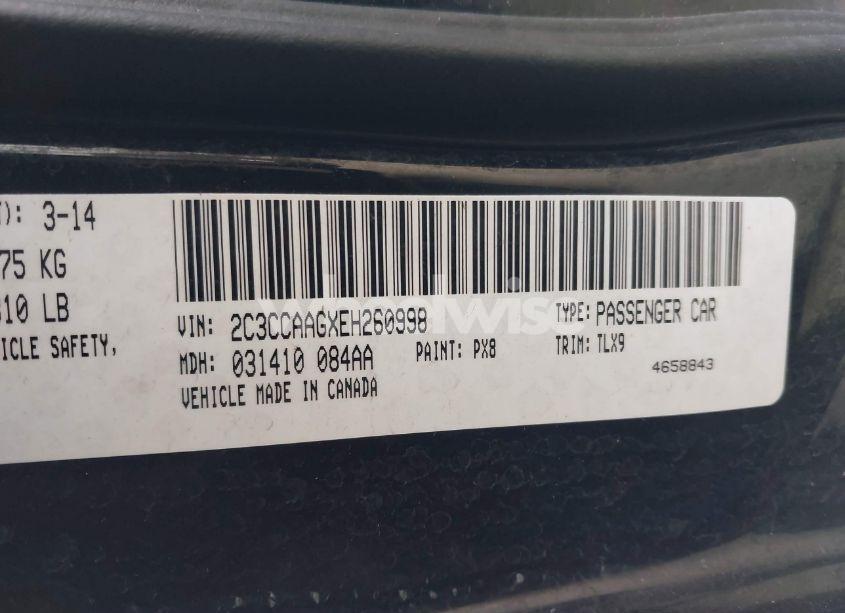 Photo 9 of 2014 Chrysler 300 (VIN 2C3CCAAGXEH260998)