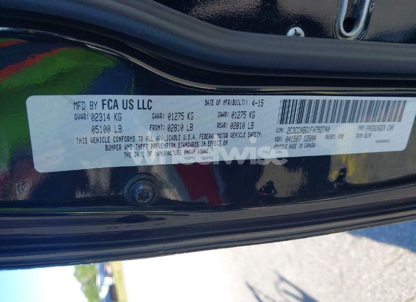 Photo 9 of 2015 Chrysler 300 (VIN 2C3CCABG1FH792740)