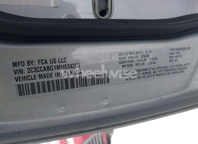 Photo 9 of 2021 Chrysler 300 300S (VIN 2C3CCABG1MH634265)