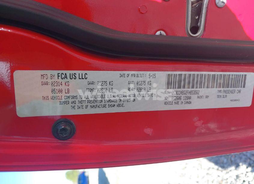 Photo 9 of 2015 Chrysler 300 (VIN 2C3CCABG2FH853562)