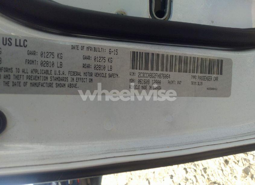 Photo 9 of 2015 Chrysler 300 300S (VIN 2C3CCABG2FH876064)