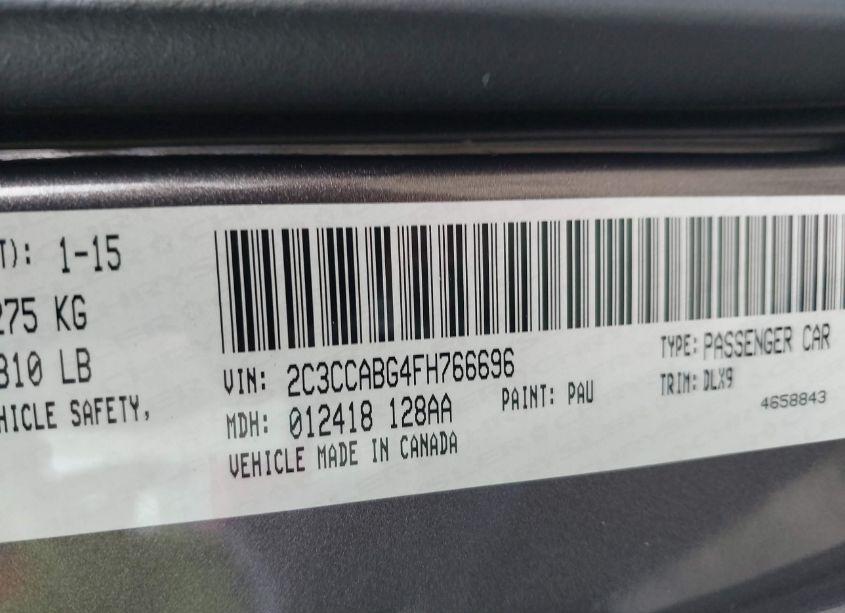 Photo 9 of 2015 Chrysler 300 300S (VIN 2C3CCABG4FH766696)