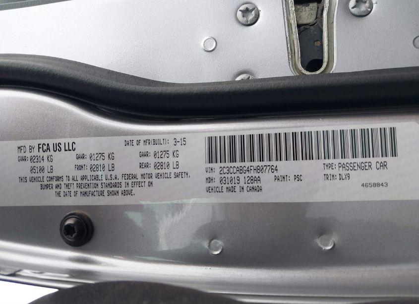 Photo 9 of 2015 Chrysler 300 300S (VIN 2C3CCABG4FH807764)