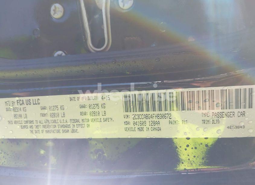 Photo 9 of 2015 Chrysler 300 300S (VIN 2C3CCABG4FH830672)