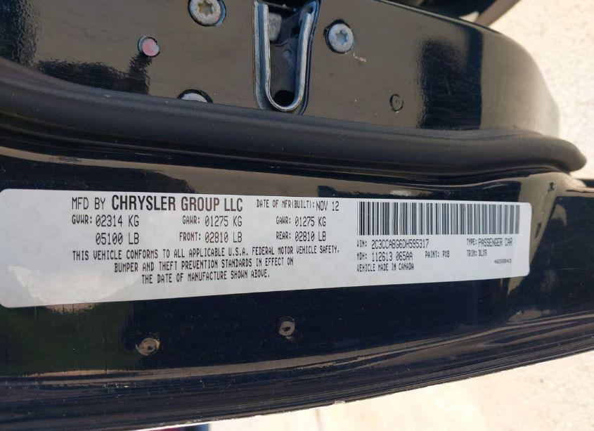 Photo 9 of 2013 Chrysler 300 300S (VIN 2C3CCABG6DH595317)