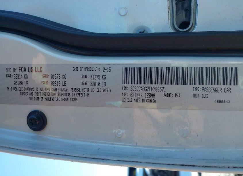 Photo 9 of 2015 Chrysler 300 (VIN 2C3CCABG7FH786571)