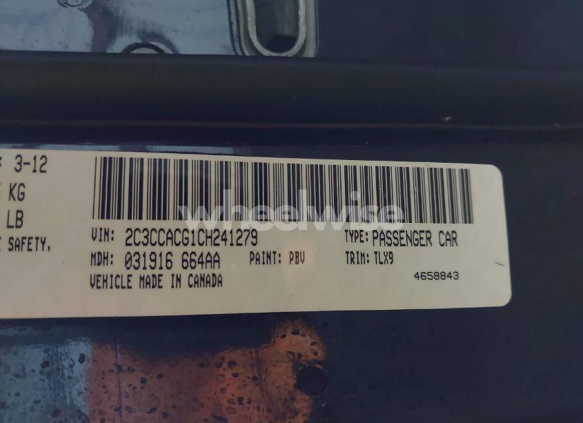 Photo 9 of 2012 Chrysler 300 LIMITED (VIN 2C3CCACG1CH241279)