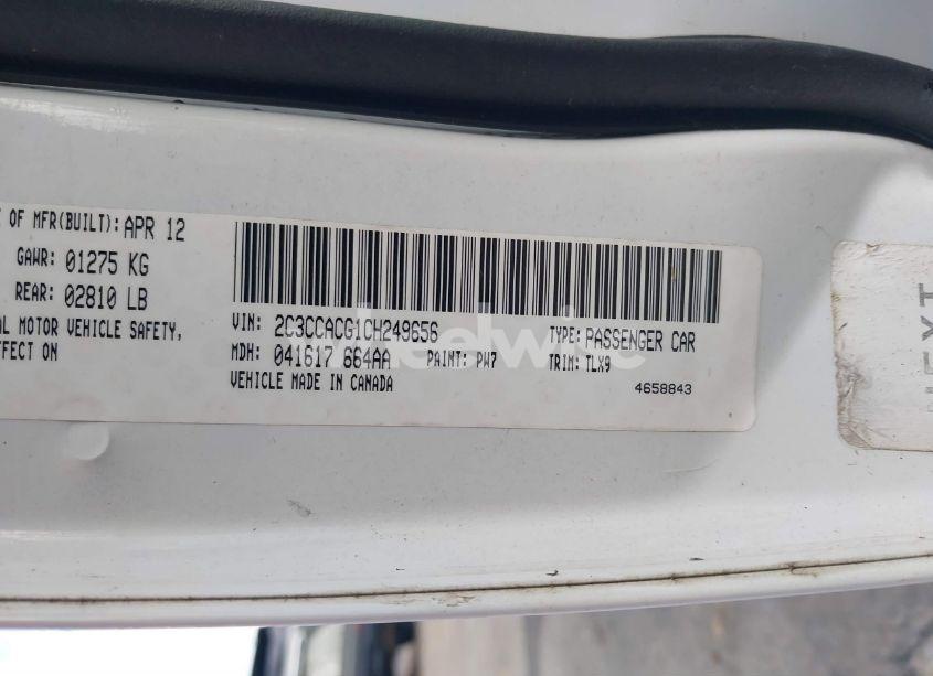 Photo 9 of 2012 Chrysler 300 LIMITED (VIN 2C3CCACG1CH249656)