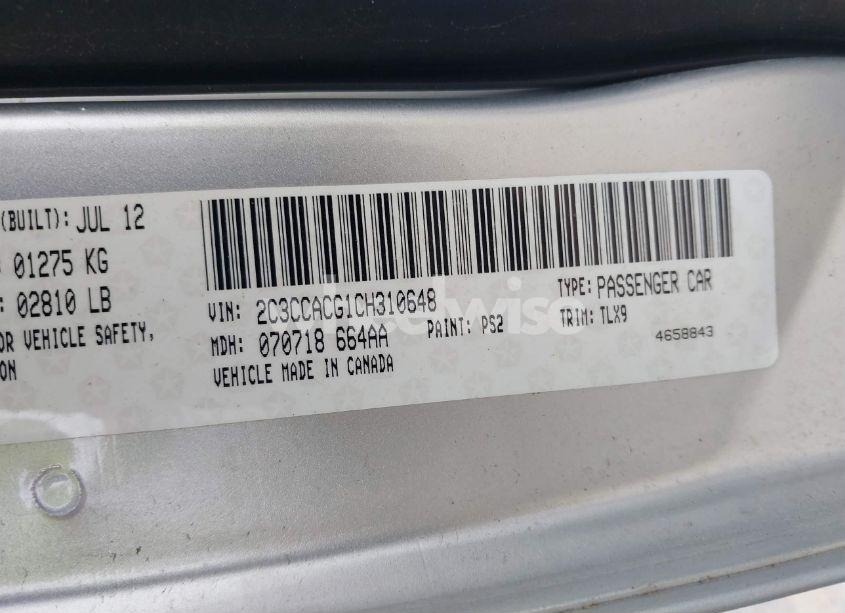 Photo 9 of 2012 Chrysler 300 LIMITED (VIN 2C3CCACG1CH310648)