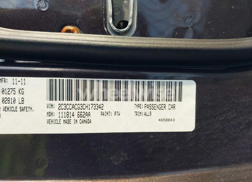 Photo 9 of 2012 Chrysler 300 LIMITED (VIN 2C3CCACG3CH173342)