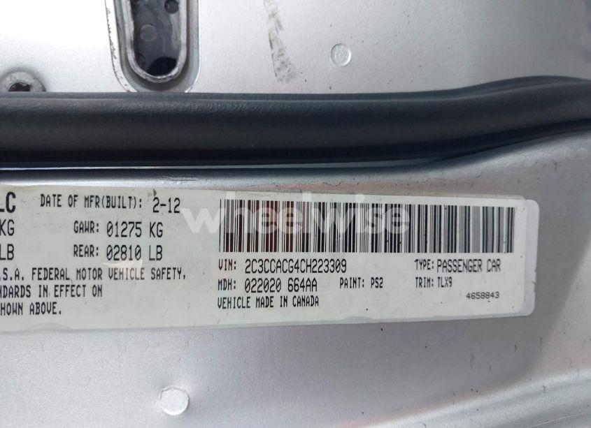 Photo 9 of 2012 Chrysler 300 LIMITED (VIN 2C3CCACG4CH223309)