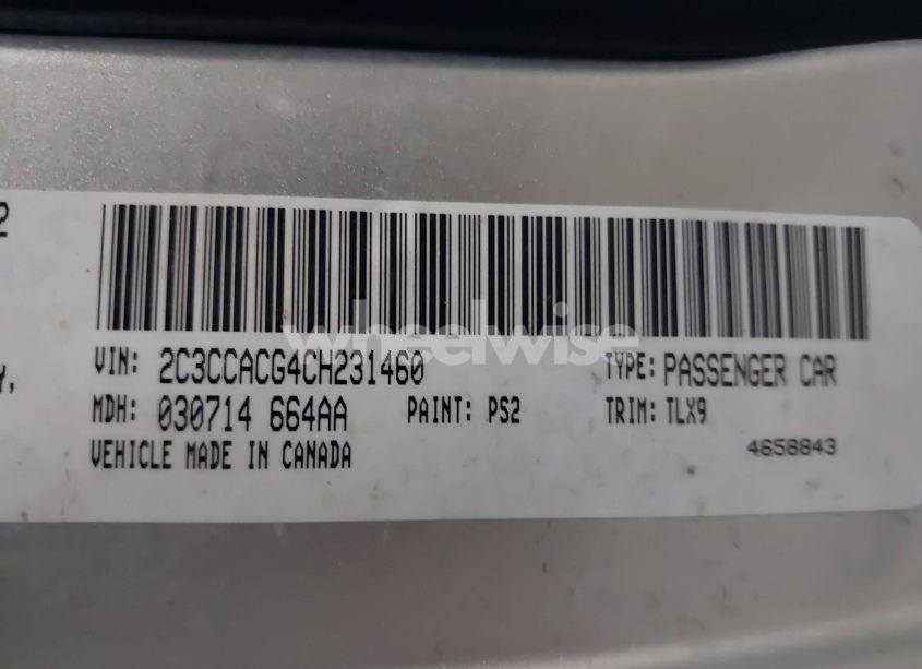 Photo 9 of 2012 Chrysler 300 LIMITED (VIN 2C3CCACG4CH231460)