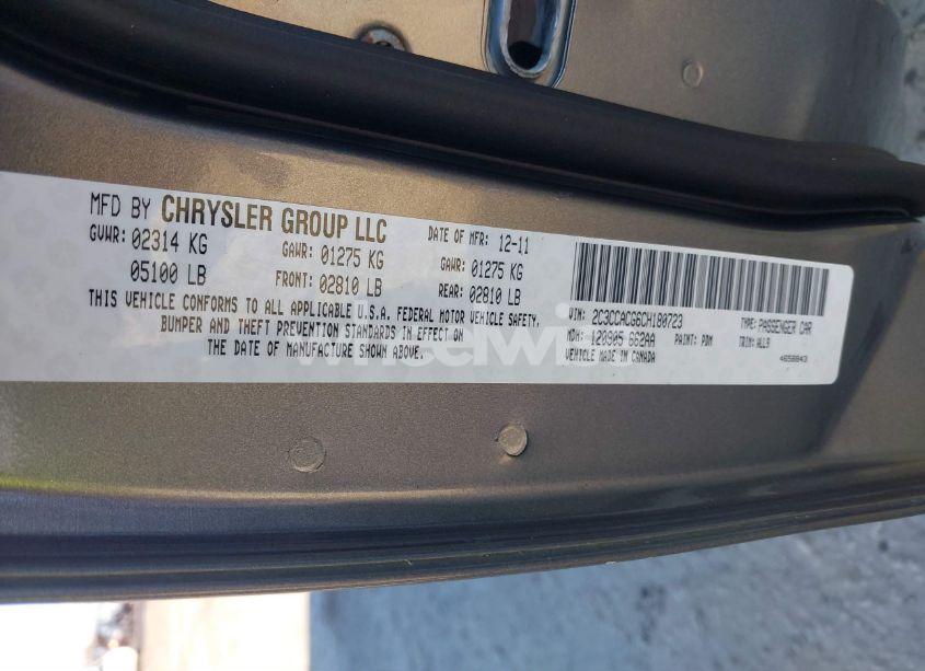 Photo 9 of 2012 Chrysler 300 LIMITED (VIN 2C3CCACG6CH180723)