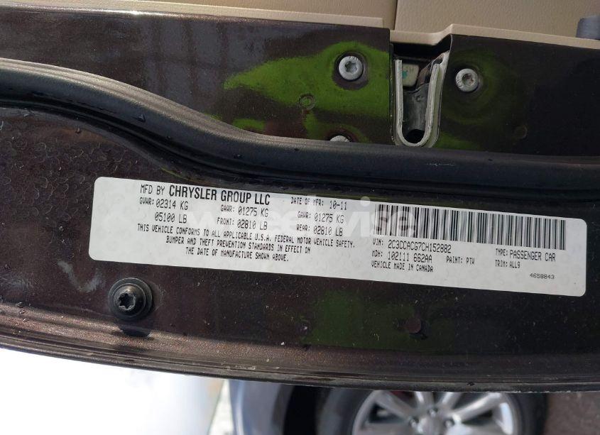 Photo 9 of 2012 Chrysler 300 LIMITED (VIN 2C3CCACG7CH152882)