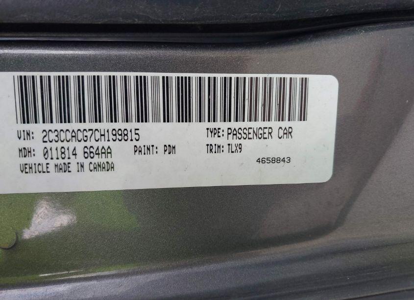 Photo 9 of 2012 Chrysler 300 LIMITED (VIN 2C3CCACG7CH199815)