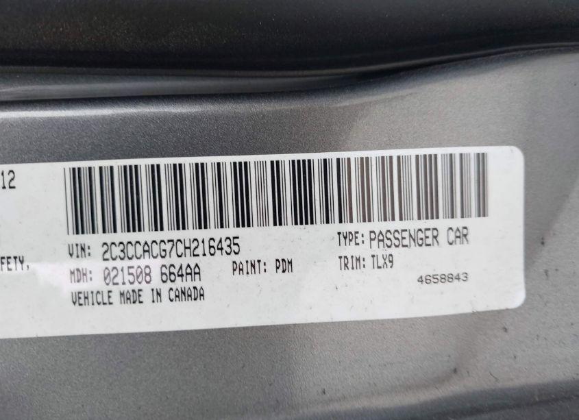 Photo 9 of 2012 Chrysler 300 LIMITED (VIN 2C3CCACG7CH216435)