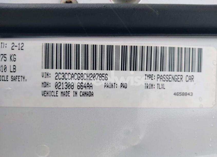 Photo 9 of 2012 Chrysler 300 LIMITED (VIN 2C3CCACG8CH207856)