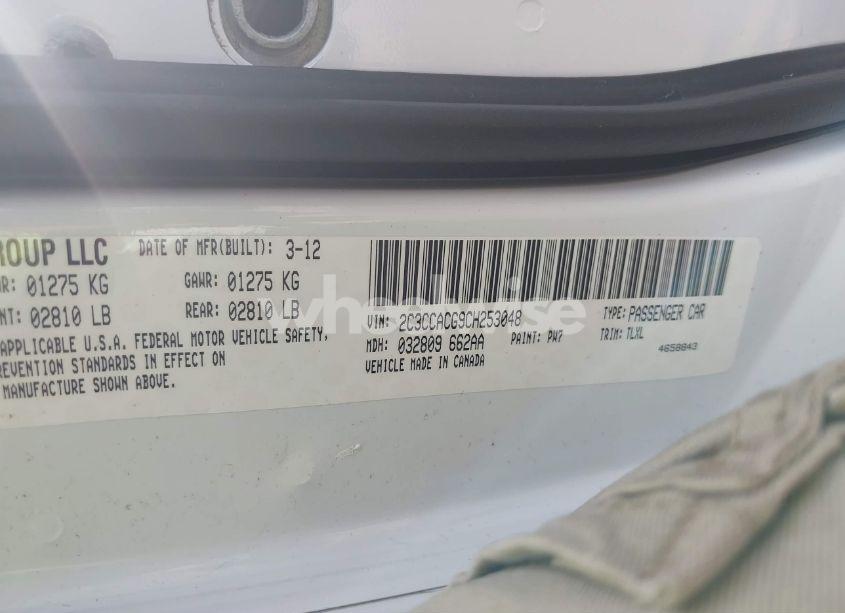 Photo 9 of 2012 Chrysler 300 LIMITED (VIN 2C3CCACG9CH253048)