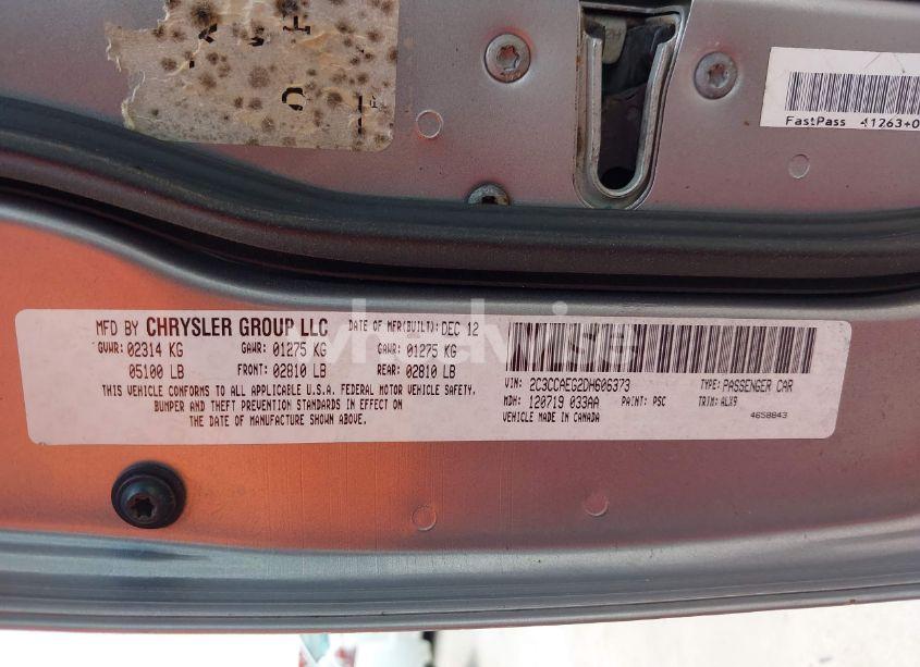 Photo 9 of 2013 Chrysler 300c (VIN 2C3CCAEG2DH606373)