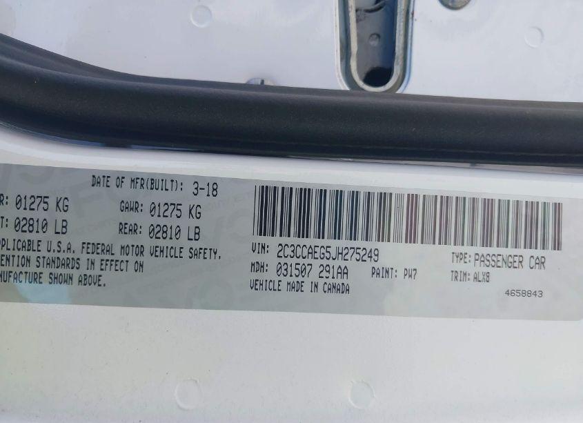 Photo 9 of 2018 Chrysler 300 LIMITED (VIN 2C3CCAEG5JH275249)