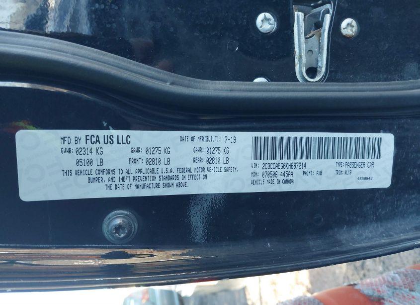 Photo 9 of 2019 Chrysler 300 LIMITED (VIN 2C3CCAEG6KH687214)