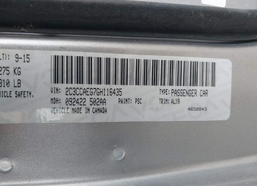 Photo 9 of 2016 Chrysler 300c (VIN 2C3CCAEG7GH116435)