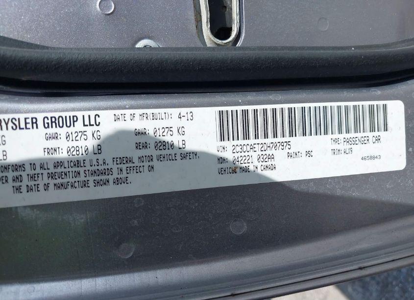 Photo 9 of 2013 Chrysler 300c (VIN 2C3CCAET2DH707975)