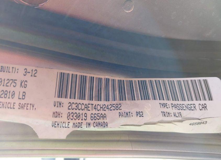 Photo 9 of 2012 Chrysler 300c N/A (VIN 2C3CCAET4CH242582)