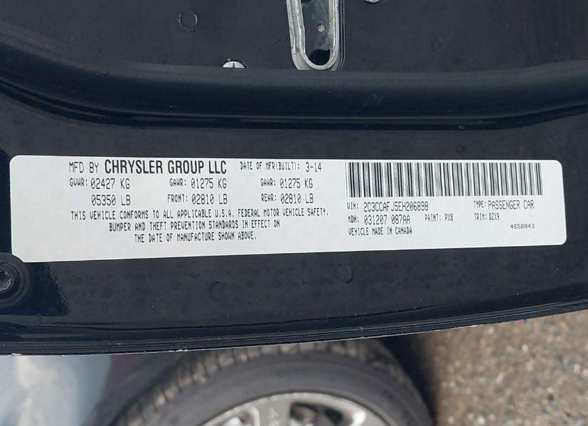 Photo 9 of 2014 Chrysler 300 SRT8 (VIN 2C3CCAFJ5EH206898)