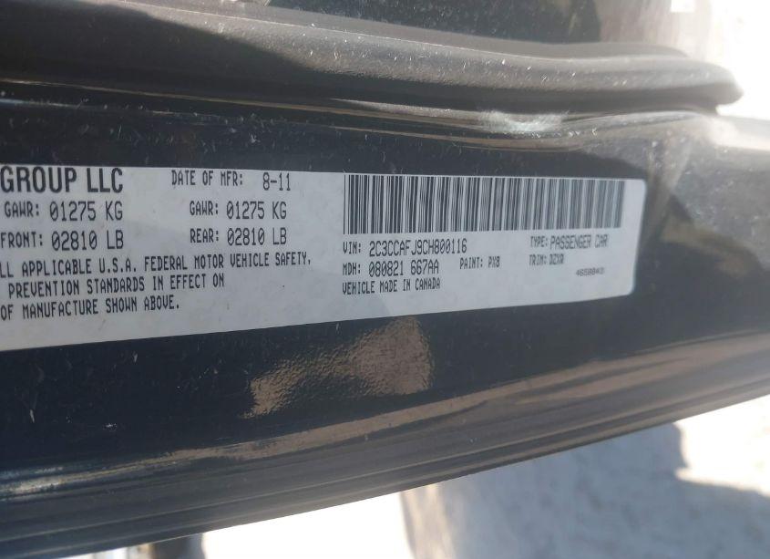 Photo 9 of 2012 Chrysler 300 SRT8 (VIN 2C3CCAFJ9CH800116)