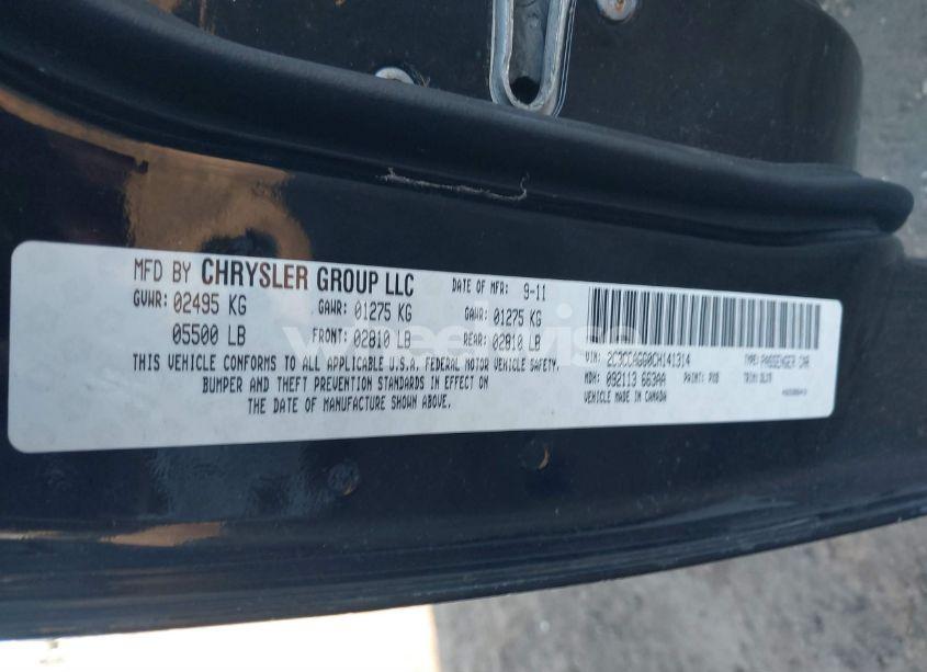 Photo 9 of 2012 Chrysler 300 S V6 (VIN 2C3CCAGG0CH141314)