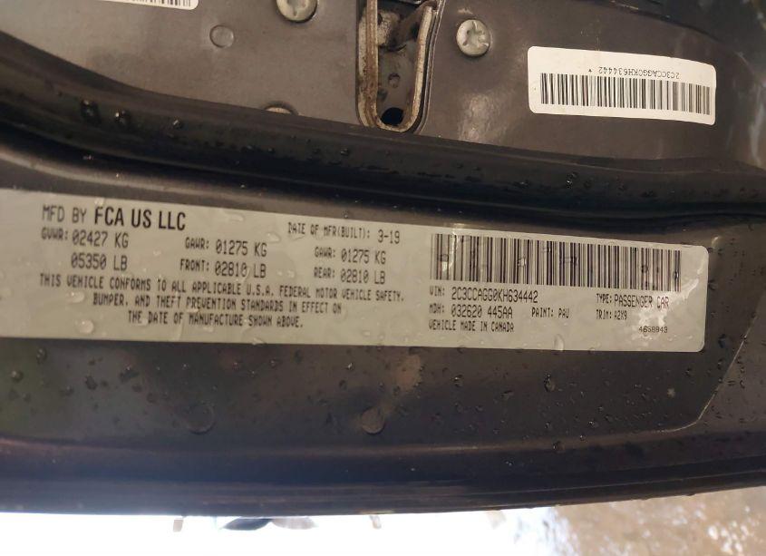 Photo 9 of 2019 Chrysler 300 300S AWD (VIN 2C3CCAGG0KH634442)