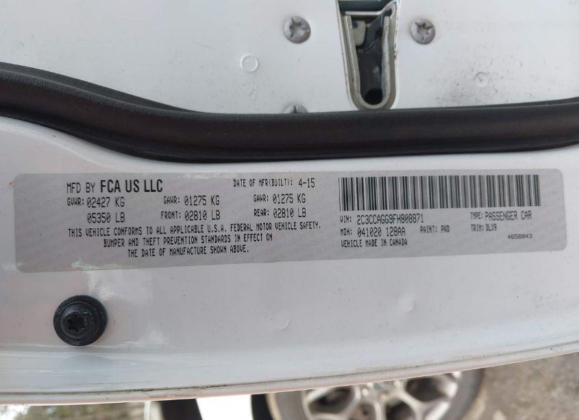 Photo 9 of 2015 Chrysler 300 (VIN 2C3CCAGG9FH808871)