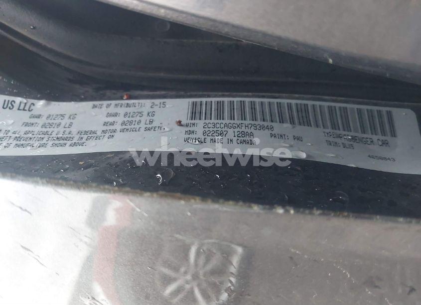 Photo 9 of 2015 Chrysler 300 300S (VIN 2C3CCAGGXFH793040)