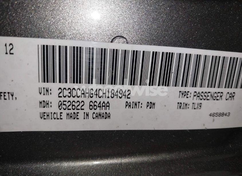 Photo 9 of 2012 Chrysler 300 LIMITED (VIN 2C3CCAHG4CH184942)