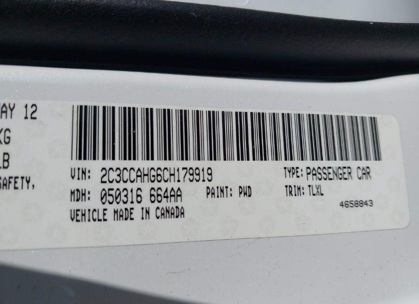 Photo 9 of 2012 Chrysler 300 LIMITED (VIN 2C3CCAHG6CH179919)